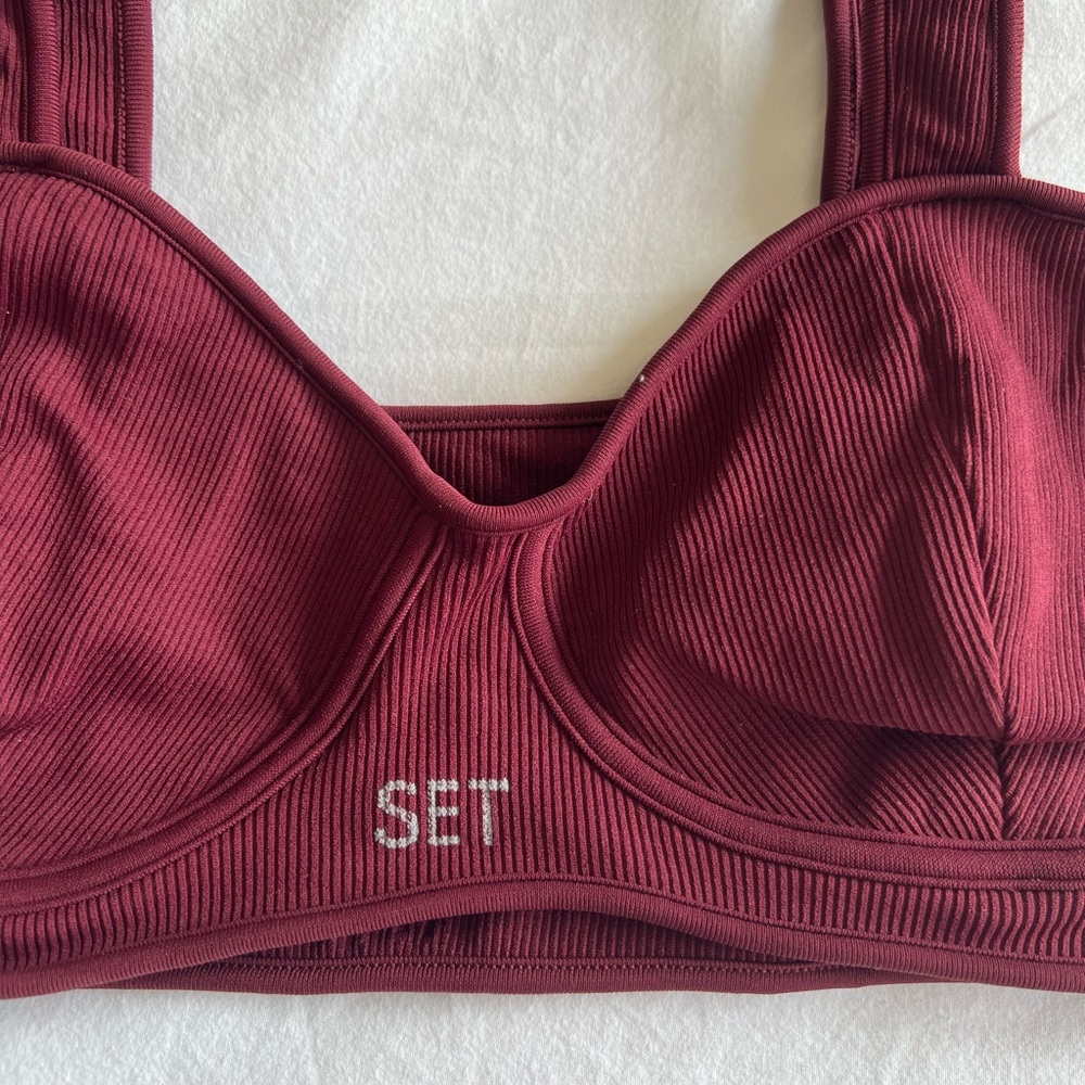 NWOT Set Active Contour Bra in Maroon Bells - Picture 4 of 5